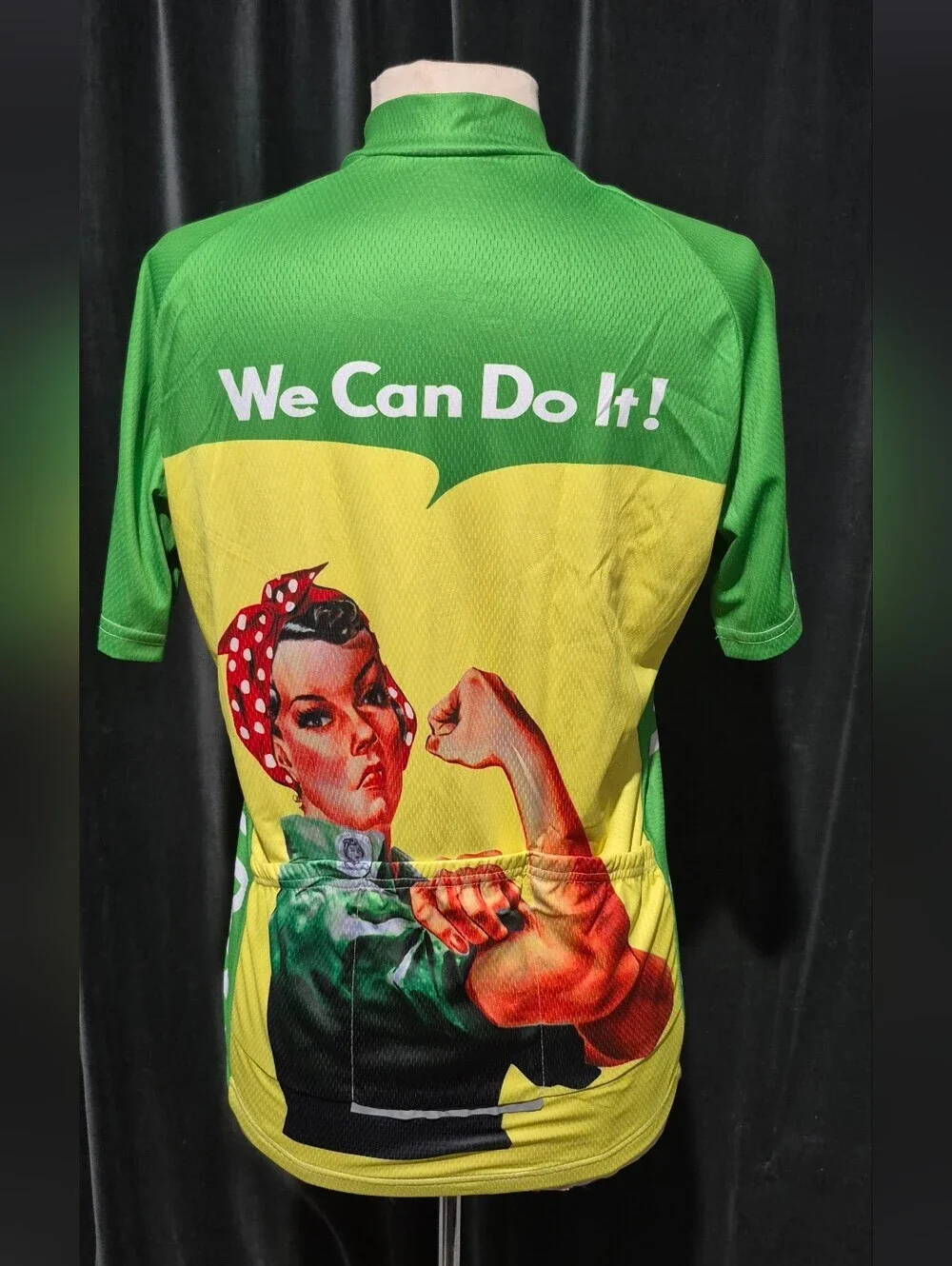 We Can Do It! Women’s Cycling Jersey - Green/Yellow